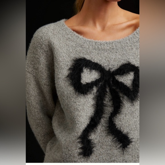 NEW Anthropologie Maeve Bow Sweater Size XL - Picture 7 of 7